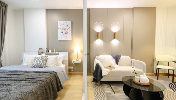 bedroom of Dcondo Charan-Bang Khun Non