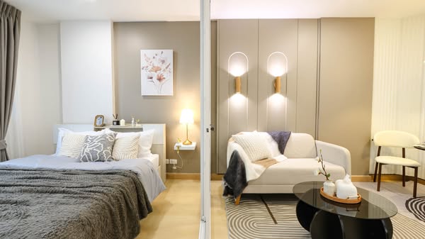 bedroom of Dcondo Charan-Bang Khun Non