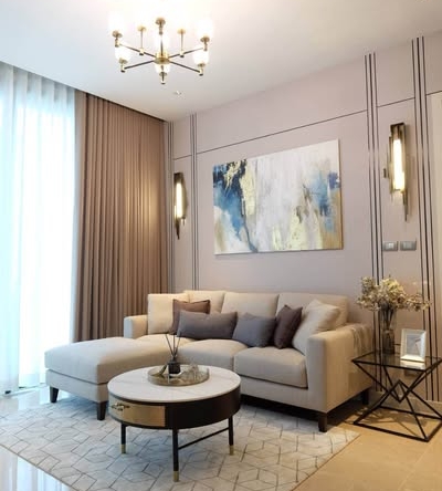 bedroom and living room of Sindhorn Residence