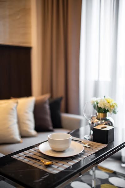 living room and room interior of THE LINE Sukhumvit 101