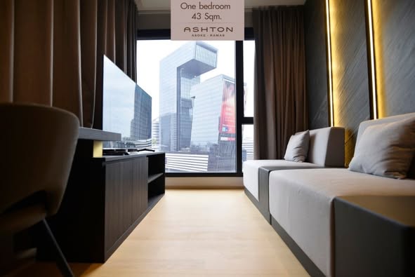 living room and room interior of ASHTON Asoke – Rama 9