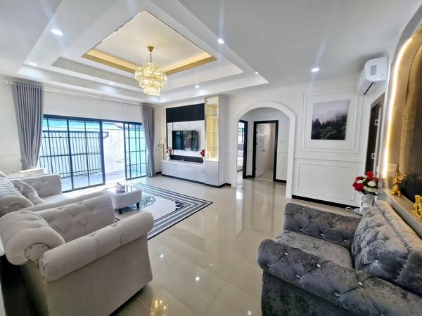 bedroom and living room of Beautiful Pool Villa Hua Hin