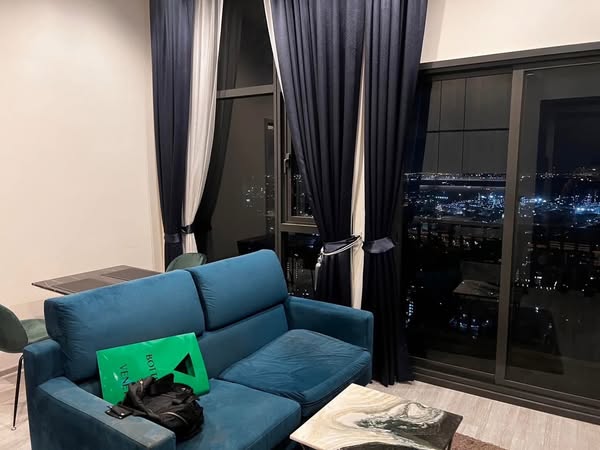 living room and bedroom of THE LINE Sukhumvit 101
