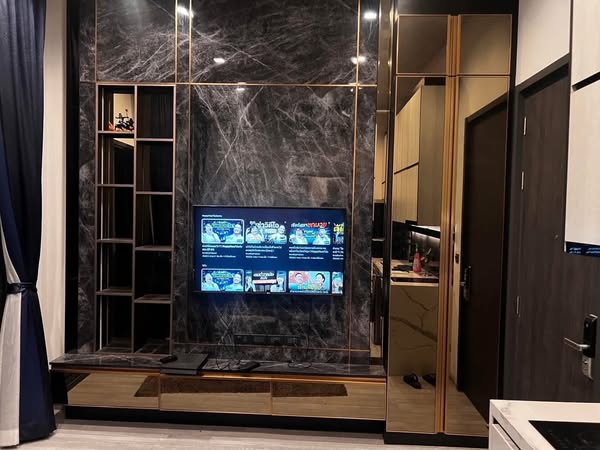 room interior and bathroom of THE LINE Sukhumvit 101
