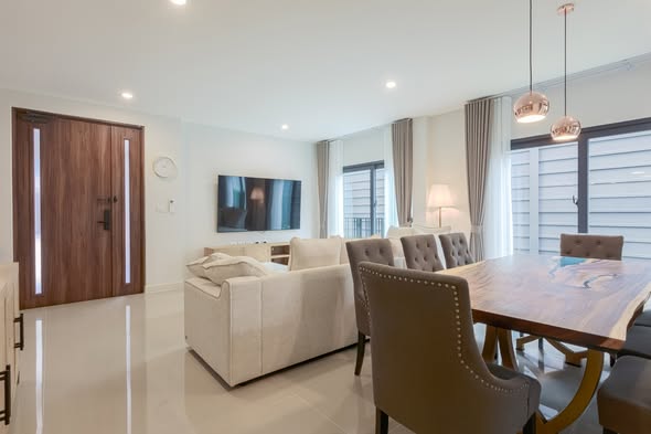 living room and room interior of Baan Klang Muang The Edition Bangna-Wongwaen