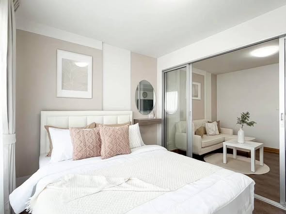 bedroom of D Condo Rattanathibet