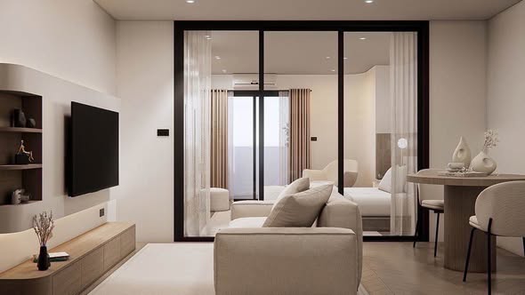 living room and room interior of Hillside Condo 4