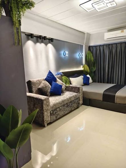 living room and bedroom of Sarasinee Condominium