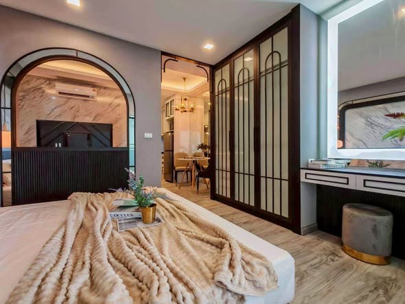 bedroom of Supanich condo