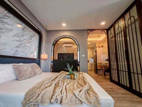 bedroom of Supanich condo