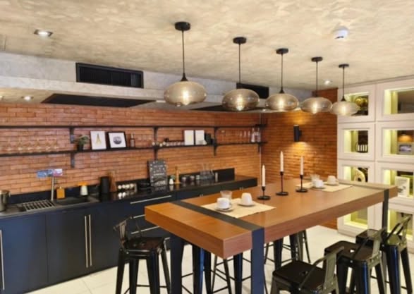 room interior and kitchen of The Cube Loft Srinakarin