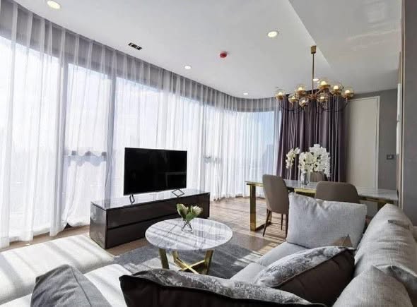 living room and bedroom of Ashton Chula-Silom