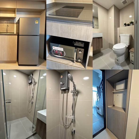 room interior and bathroom of Ideo Ramkamhaeng Lamsali Station