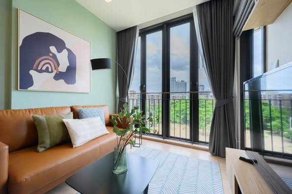 bedroom and living room of Kawa Haus