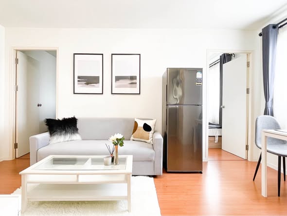 living room of Lumpini Mixx Thepharak – Srinagarindra