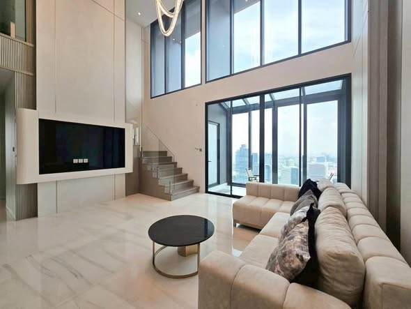 living room and room interior of Supalai Icon Sathon