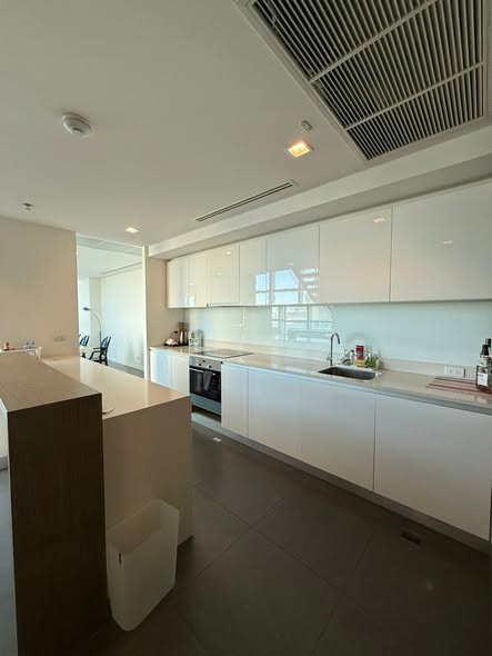 bathroom and kitchen of The River Condominium