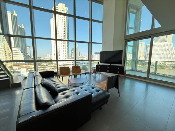 living room of The River Condominium