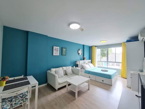 bedroom and living room of Baan Peang Ploen Condonium by Yongwisut