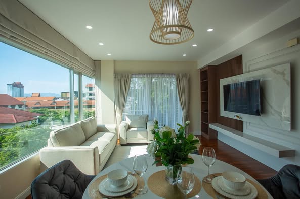 bedroom and living room of Baan Sandao