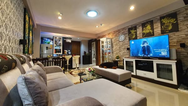 living room and bedroom of C1 กอล์ฟวิว ม.ธรรมศาสตร์ รังสิต