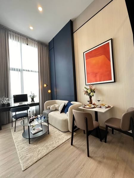 living room and bedroom of Origin Plug & Play Nonthaburi Station