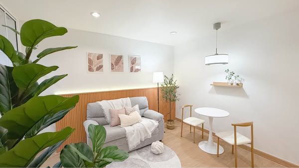 living room of คอนโดกัญญาเฮ้าส์ ตึกA