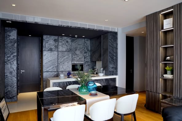 living room and kitchen of BEATNIQ