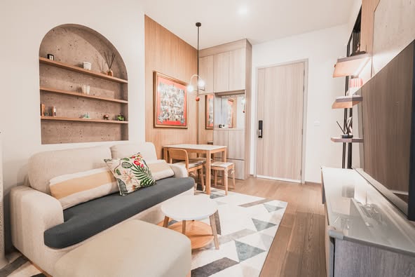 living room of Park​ Origin​ Phaya Thai