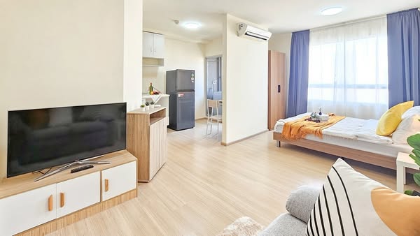 bedroom of Plum Condo Samakkhi