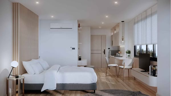 bedroom of The Celina Condo