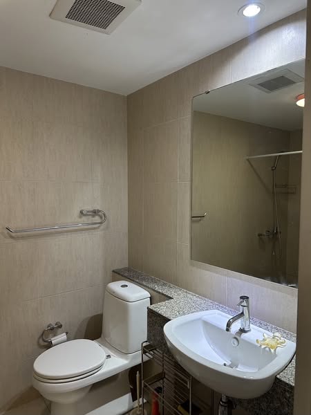 bathroom of The Clover