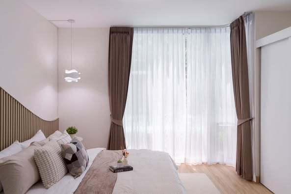 bedroom and room interior of The Iris Condo (F Building) Rama 9 – Srinagarindra