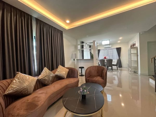 living room and bedroom of Centro Onnut-Suvarnabhumi