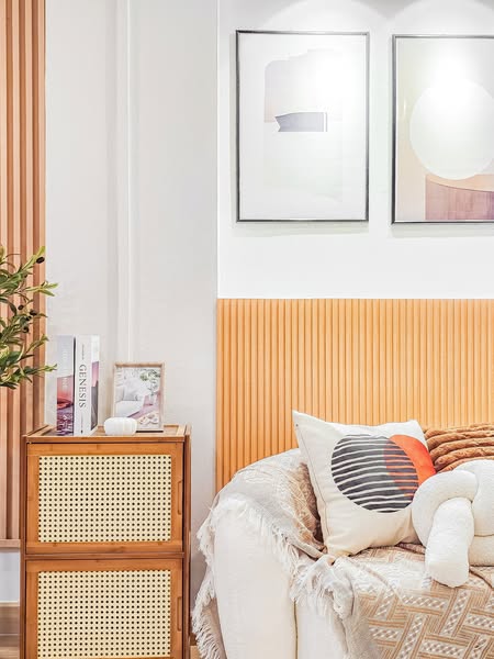bedroom and living room of 624 Condolette