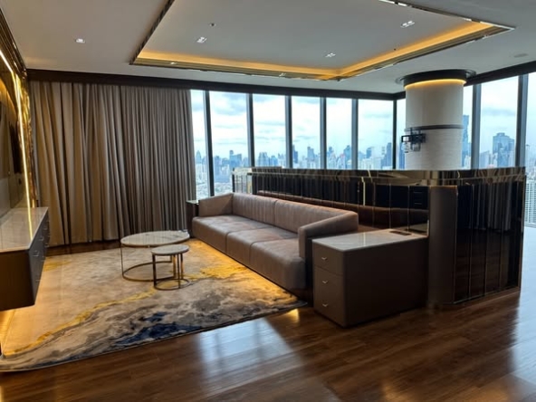 living room of Banyan Tree Residences Riverside Bangkok บันยัน ทรี เรสซิเดนซ์ ริเวอร์ไซด์ กรุงเทพ