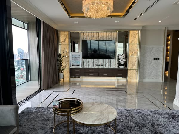 living room of Banyan Tree Residences Riverside Bangkok บันยัน ทรี เรสซิเดนซ์ ริเวอร์ไซด์ กรุงเทพ