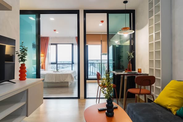 living room and bedroom and room interior of Pause 115