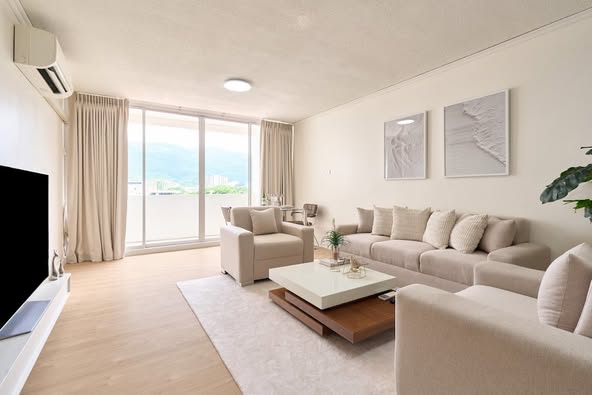 living room of The Astra Condo