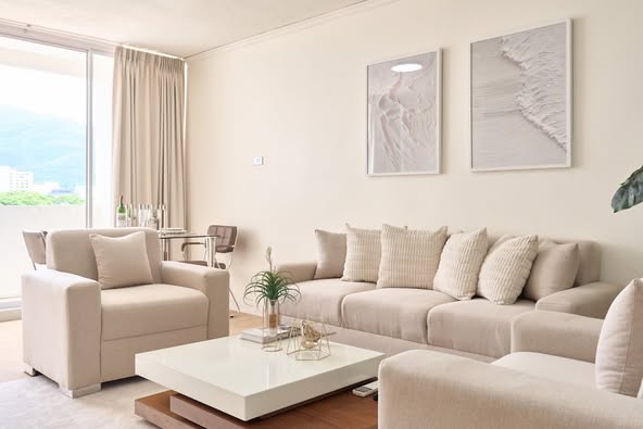 living room of The Astra Condo
