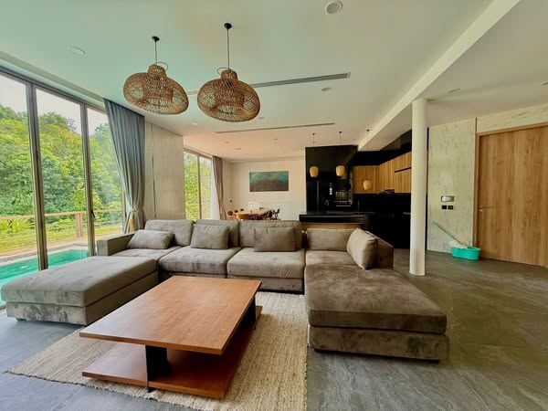 living room and room interior of The Gloria Villas Phuket