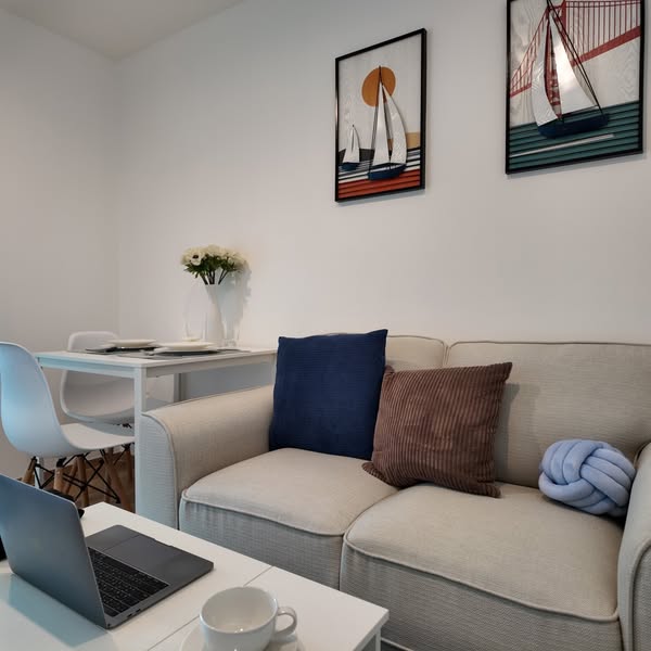 living room of The Unite Condo อ่อนนุช-พัฒนาการ