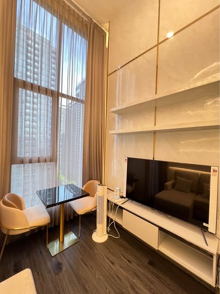 living room and bedroom of KnightsBridge Space Rama9