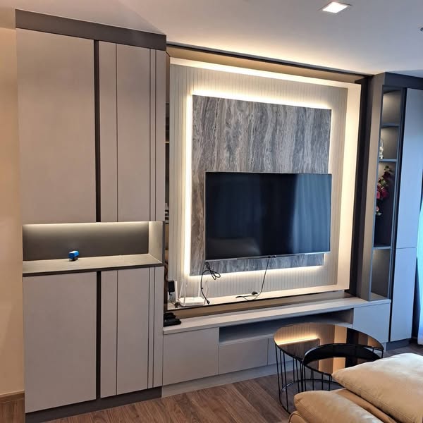living room and room interior of Life Ladprao Valley