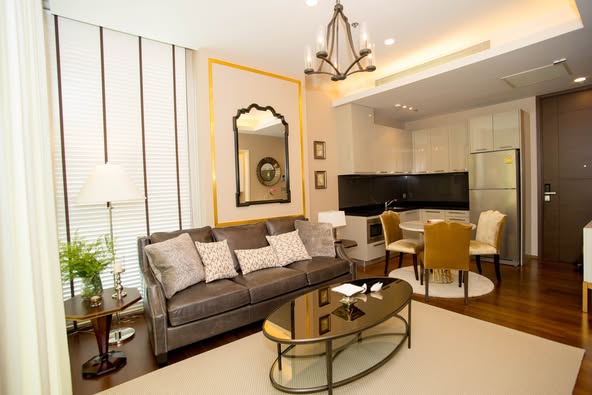 living room and bedroom of Quattro by Sansiri