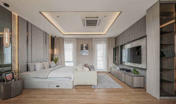 bedroom and living room of SOL Midtown มิดทาวน์ เพชรเกษม สาทร