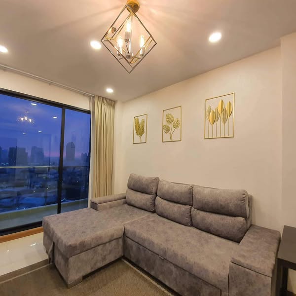 living room and bedroom of Supalai Premier Charoen Nakhon