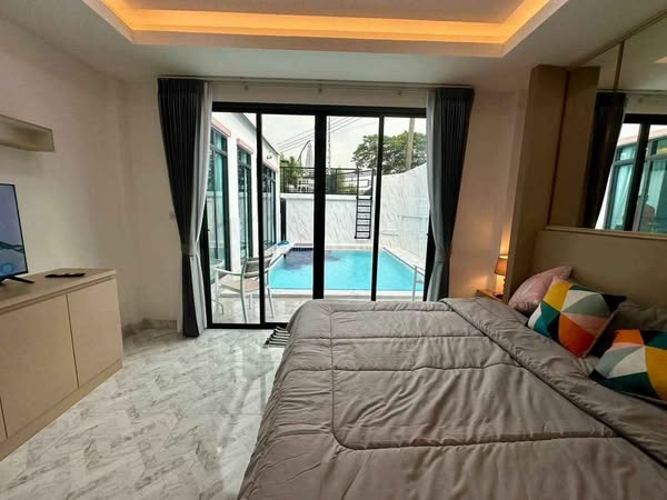 bedroom of The 38 Pool Villas Pattaya - เดอะ เติร์ดทิ เอท พูลวิลล่า พัทยา