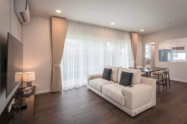 living room and bedroom and room interior of Chaiyapruek Bangna KM15