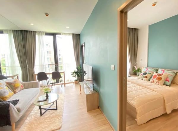 bedroom and living room of Kawa Haus